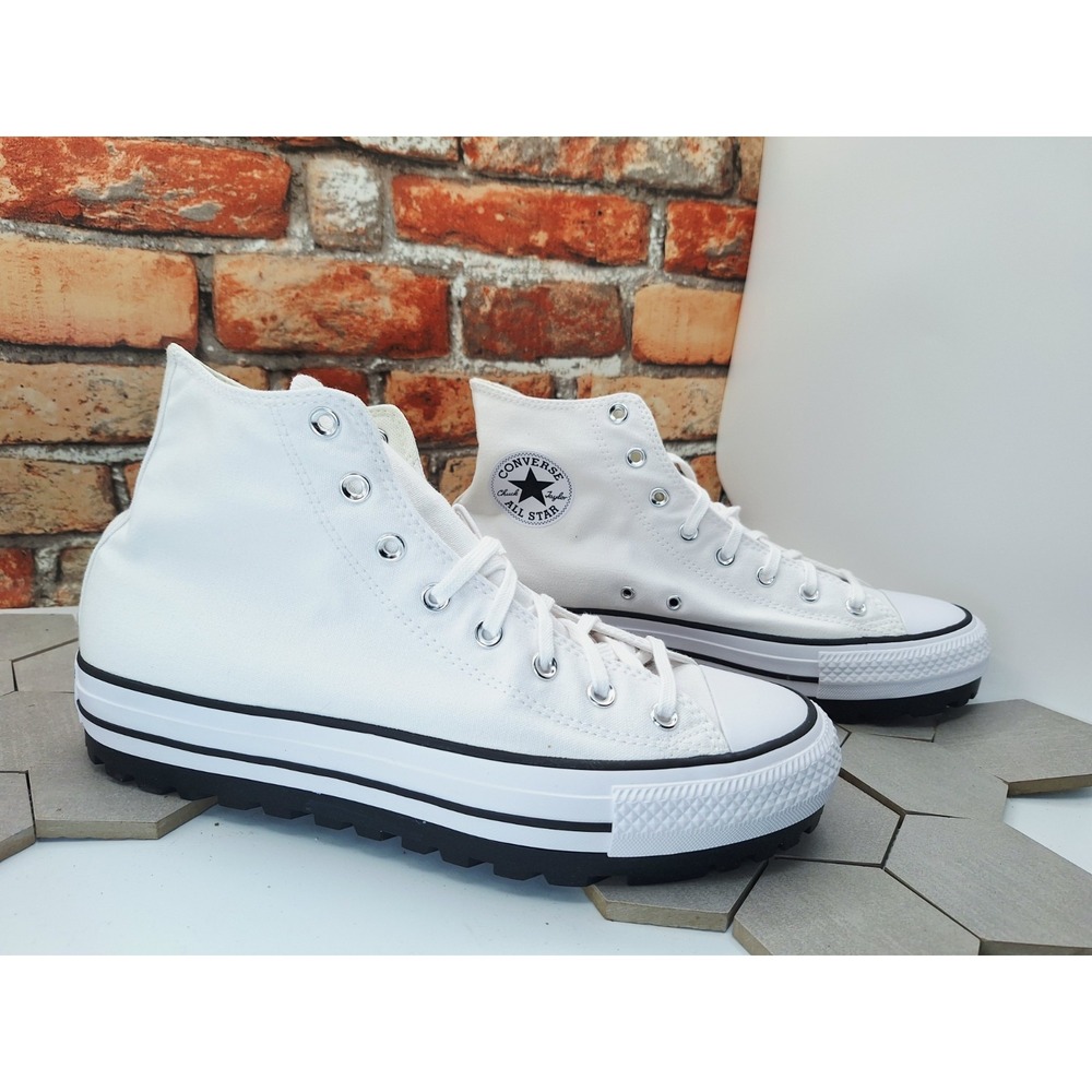 Converse CTAS City Trek Hi White Black Rare Lugged Sole Hybrid Men's Size 12